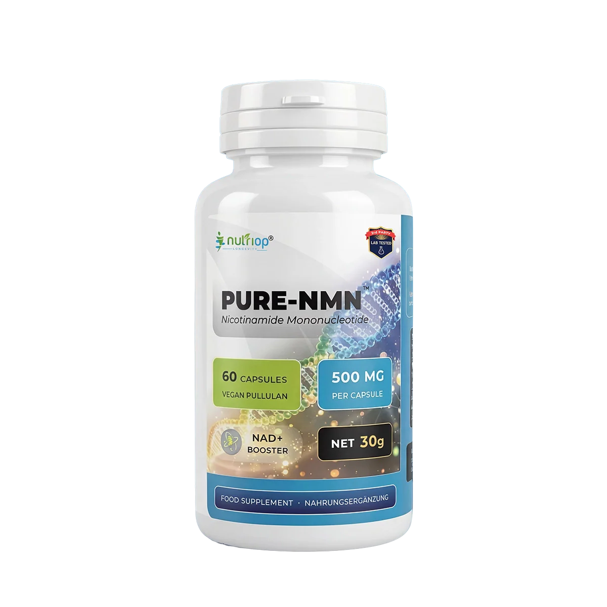 Nutriop® Pure-NMN 500mg - Advanced NAD+ Precursor (60 Capsules)