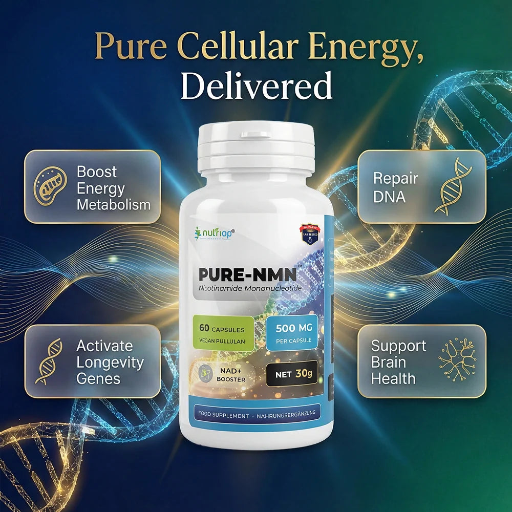 Nutriop® Pure-NMN 500mg - Advanced NAD+ Precursor (60 Capsules)