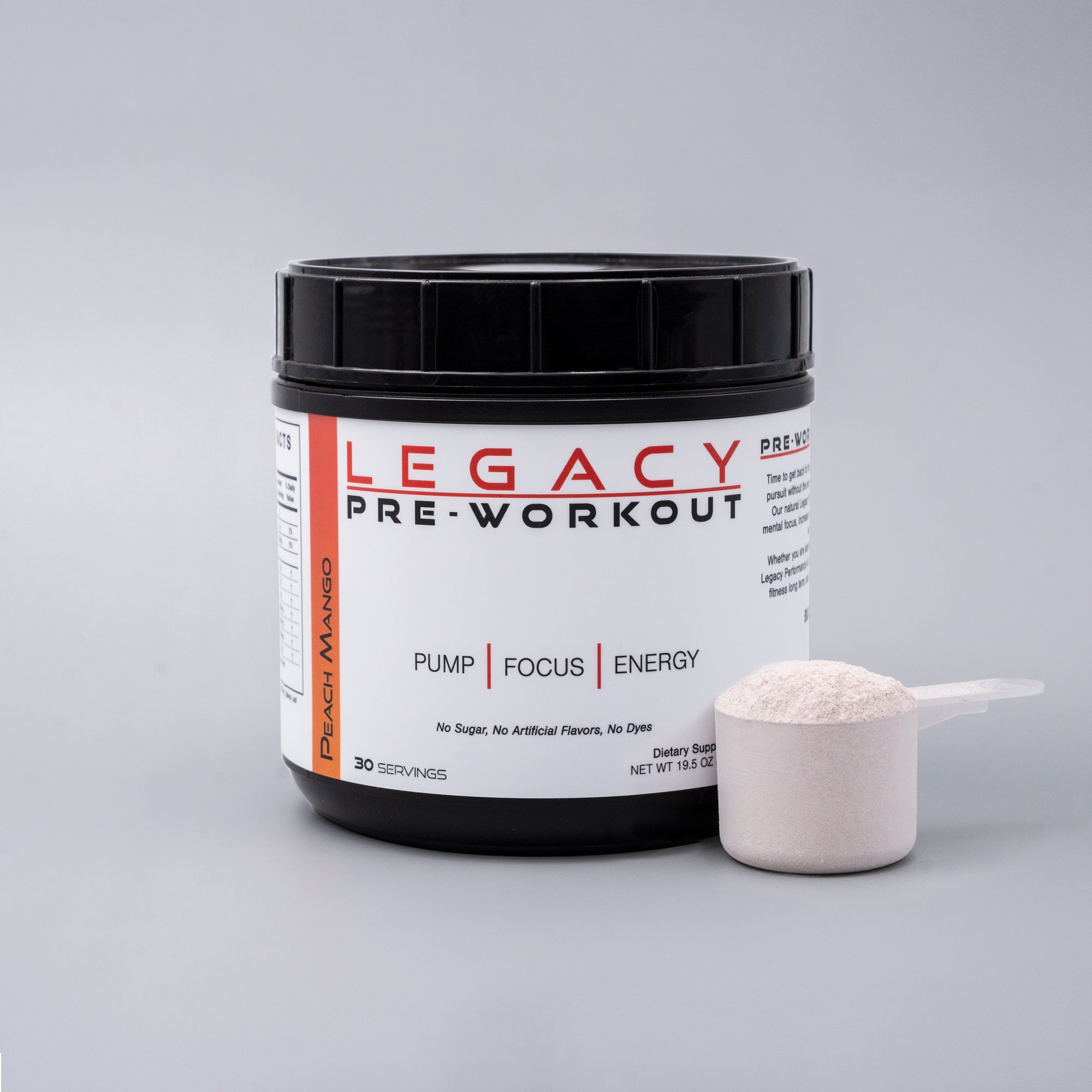 Legacy Pre-Workout | 30 Servings | Natural Energy
